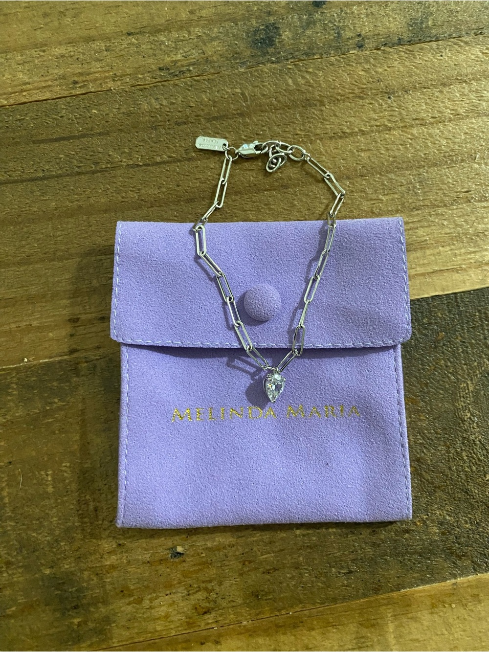 Melinda Maria Silver Bracelet with Teardrop